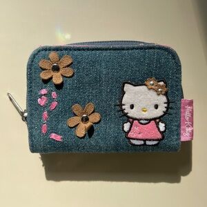 Rare Vintage Sanrio Denim Hello Kitty Wallet
